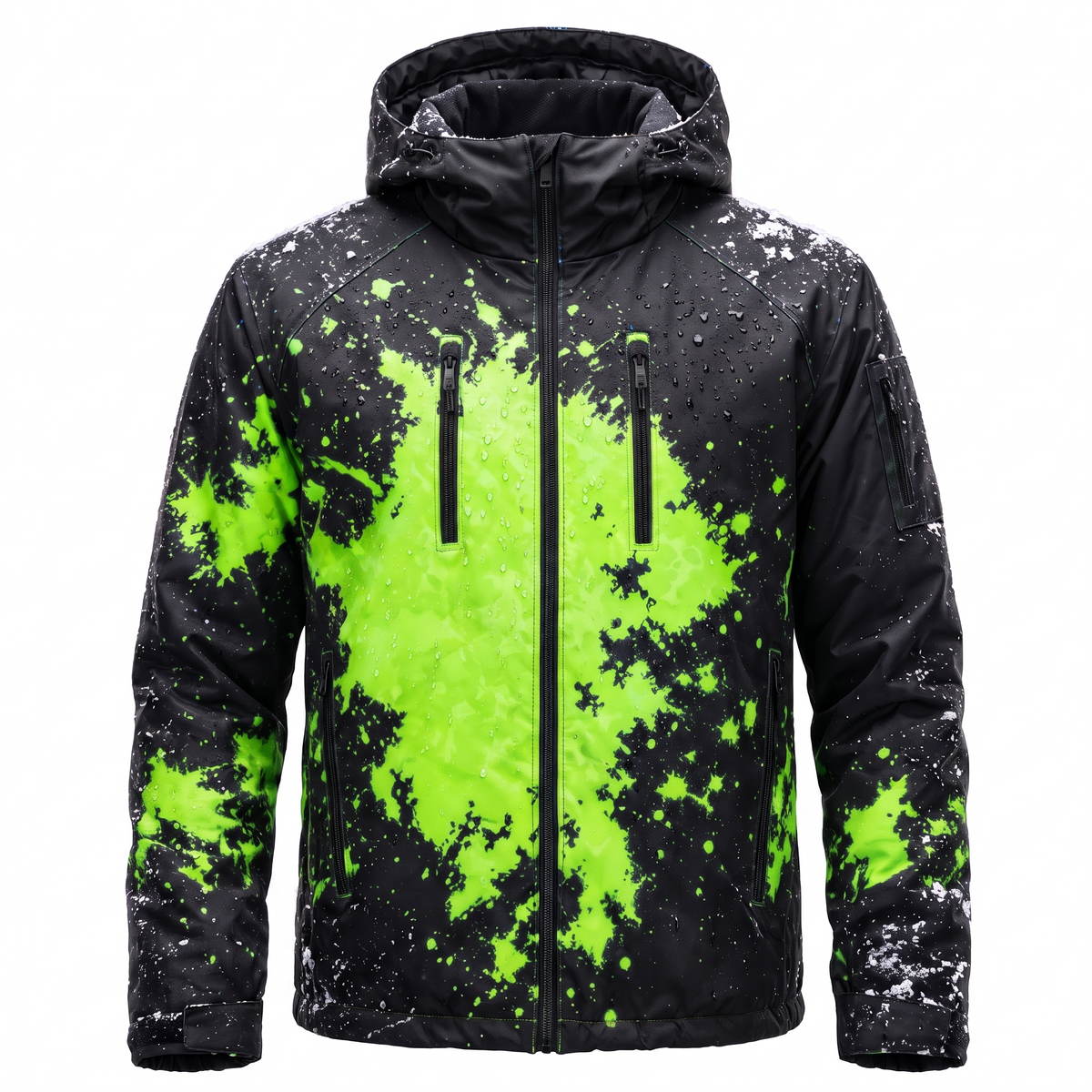 Chromapeak jacket wet, Volt Green pattern